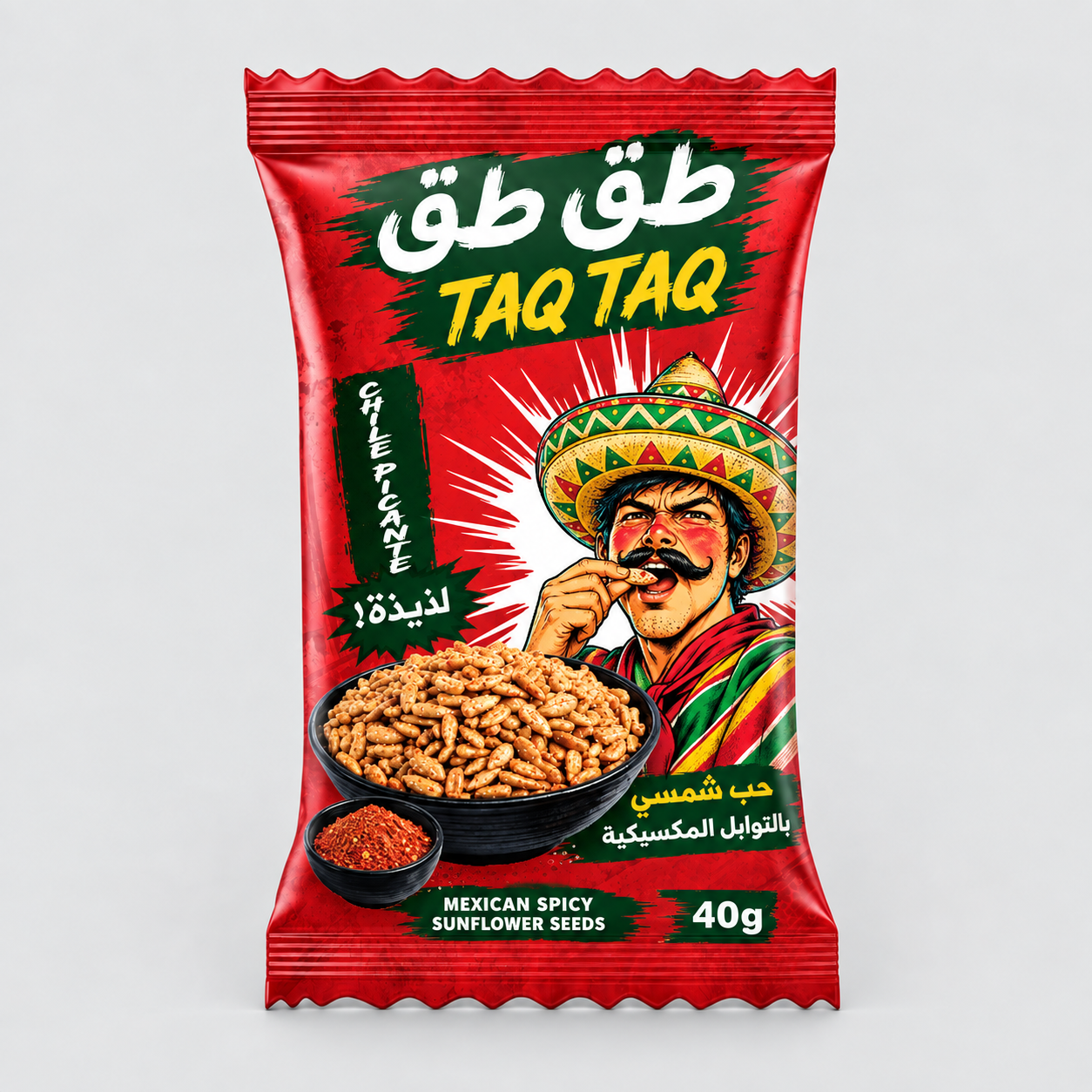 Taq Taq Mexican spicy sunflower seeds pack